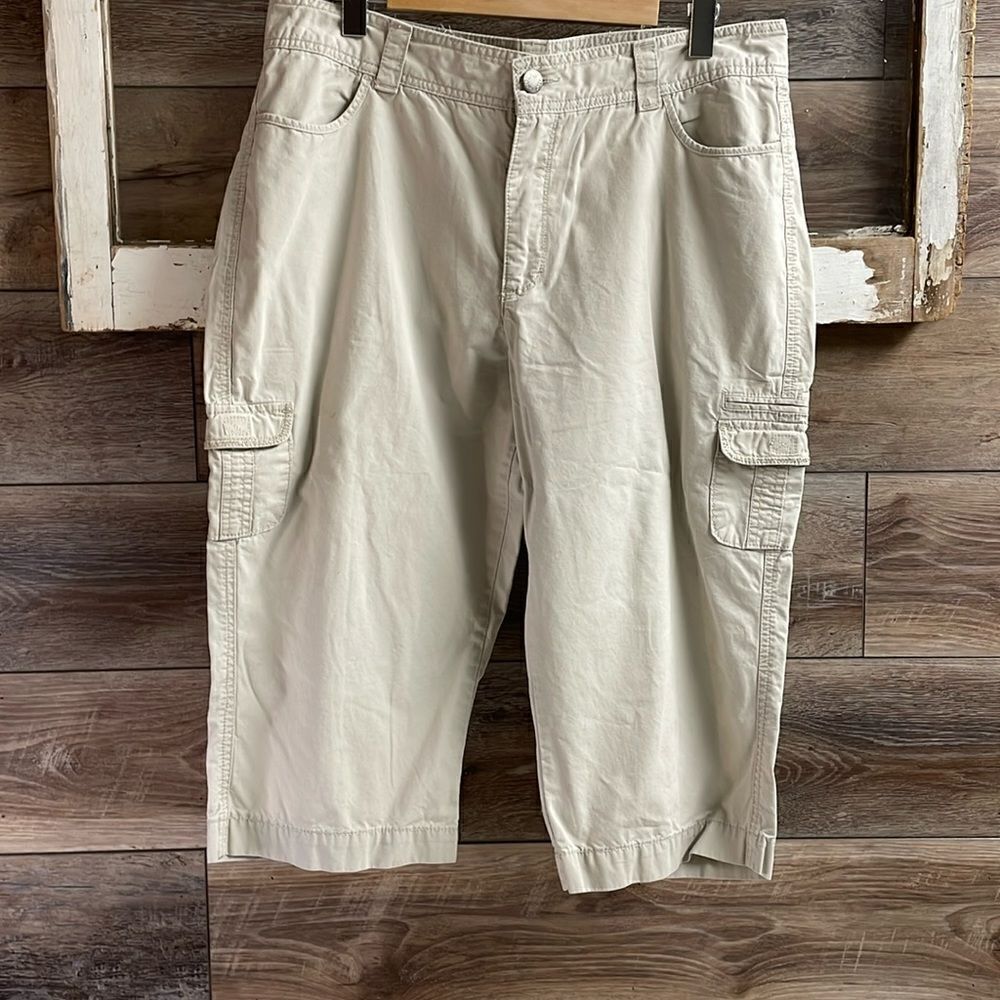Riders By Lee Khaki Capri Pants, Size 18M, Tan Khaki